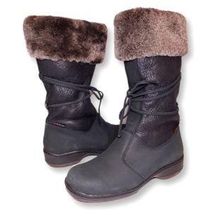 BLONDO Waterproof Leather Boots Winter Calf Wool Shearling 7 Wide 7W